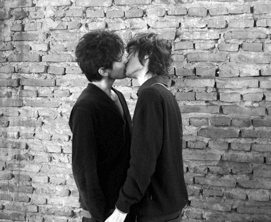 Men Kissing